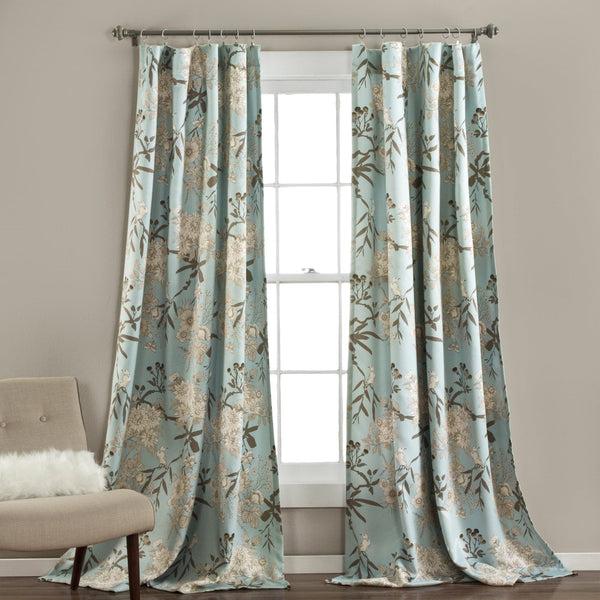Lush Décor Botanical Garden Light Filtering Window Curtain Panel Set