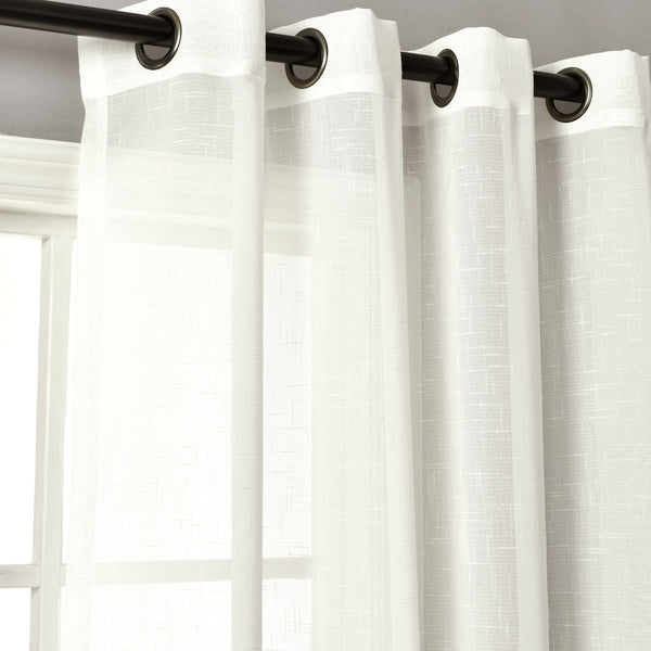 Lush Décor Bridie Grommet Sheer Window Curtain Panel Set