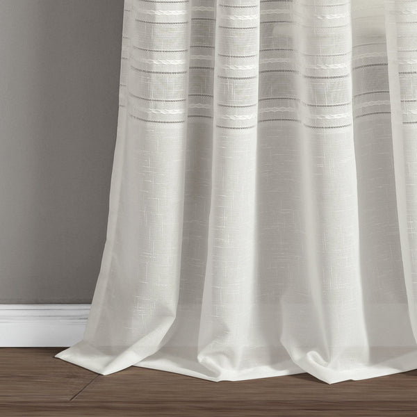 Lush Décor Bridie Grommet Sheer Window Curtain Panel Set