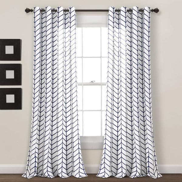 lush décor Calia Chevron Geo Window Curtain Panels Set