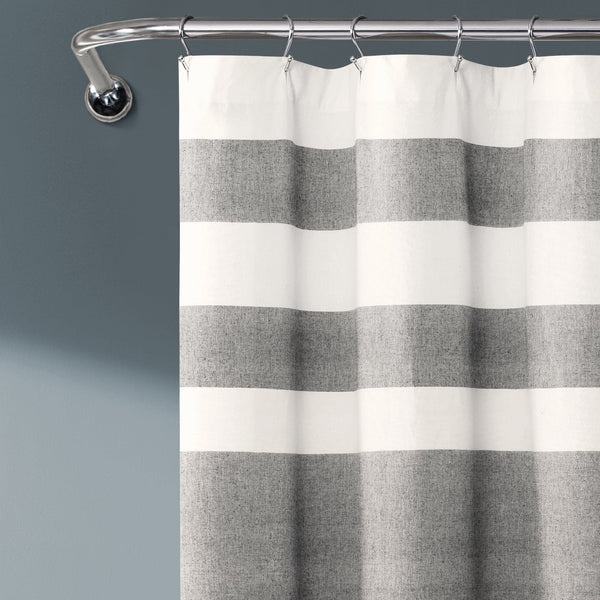 Lush Décor Cape Cod Stripe Yarn Dyed Cotton Shower Curtain