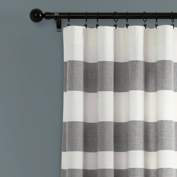 Lush Décor Cape Cod Stripe Yarn Dyed Cotton Window Curtain Panel Set