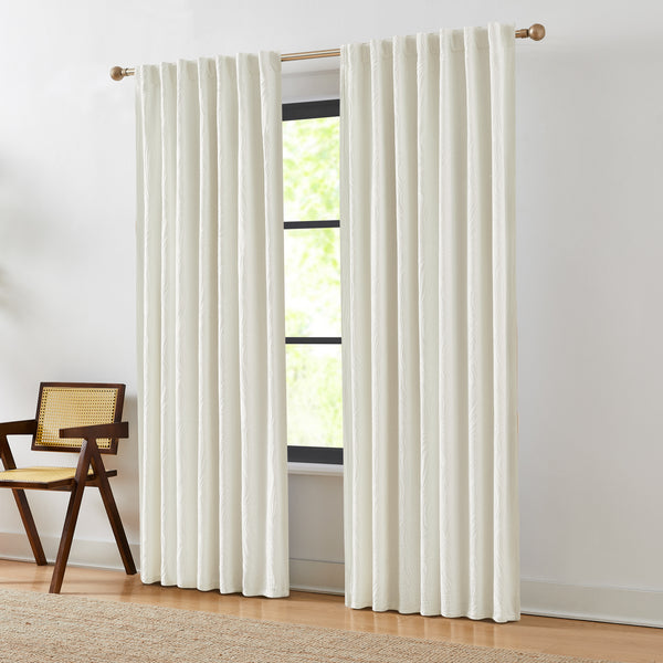 Lush Décor Capstone Whisper Blackout Window Curtain Panels Pair