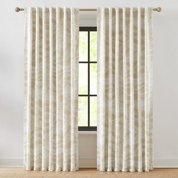lush décor Cascade Wave Blackout Window Curtain Panels