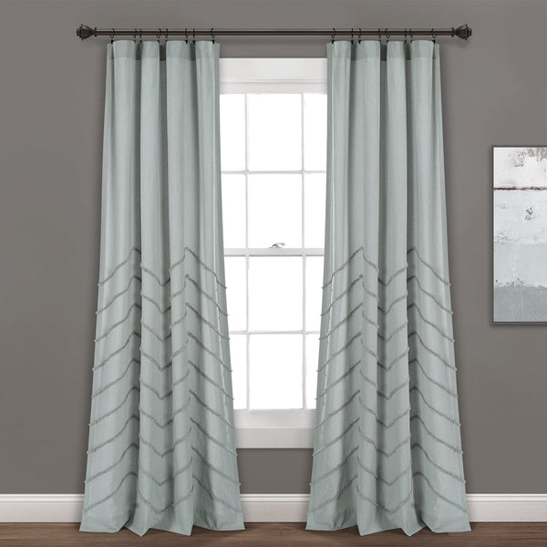 lush décor Chenille Chevron Window Curtain Panel Set