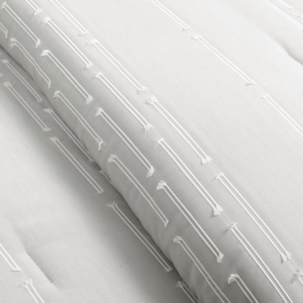 Lush Décor Clipped Stripe Jacquard 3 Piece Comforter Set