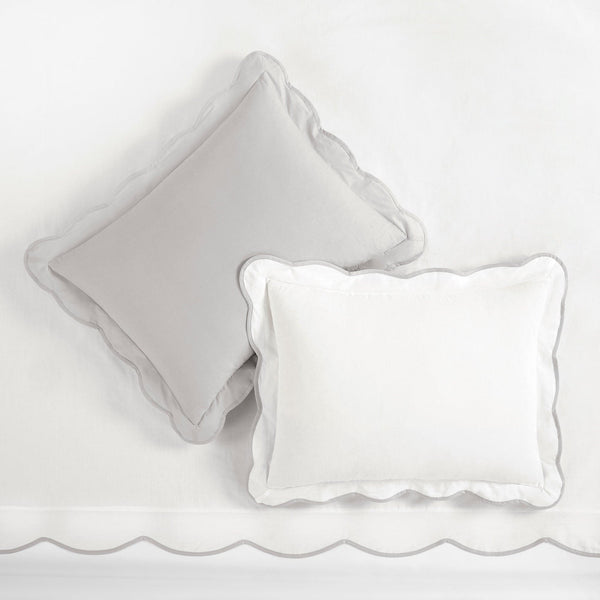 Lush Décor Coastal Chic Scalloped Edge 100% Cotton Reversible Duvet Cover Set