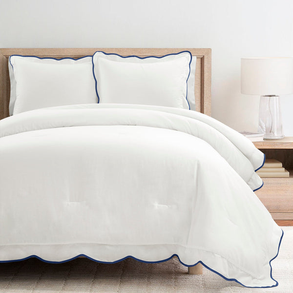 lush décor Coastal Chic Scalloped Edge 3 Piece Comforter Set
