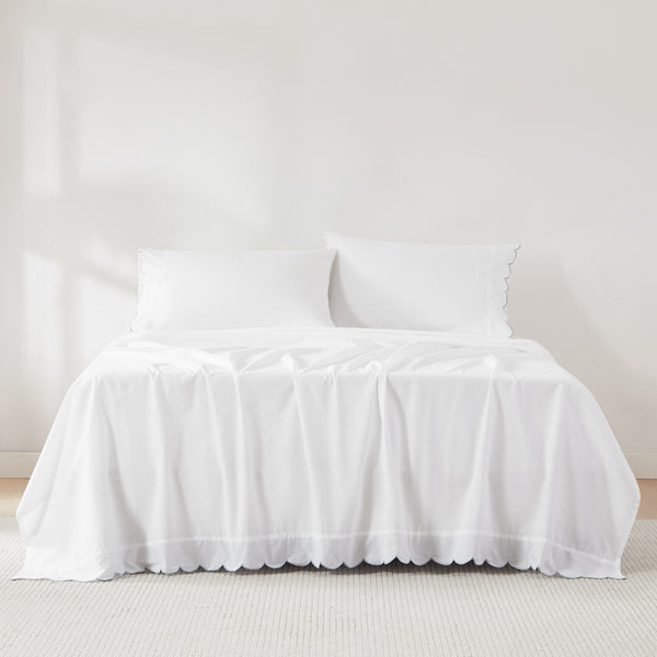 lush décor Coastal Chic Scalloped Edge Cotton Sheet Set