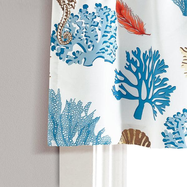 Lush Décor Coastal Reef Feather Light Filtering Valance