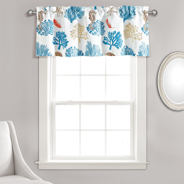 lush décor Coastal Reef Feather Light Filtering Valance