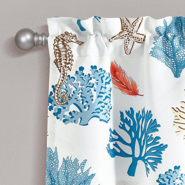 Lush Décor Coastal Reef Feather Light Filtering Valance