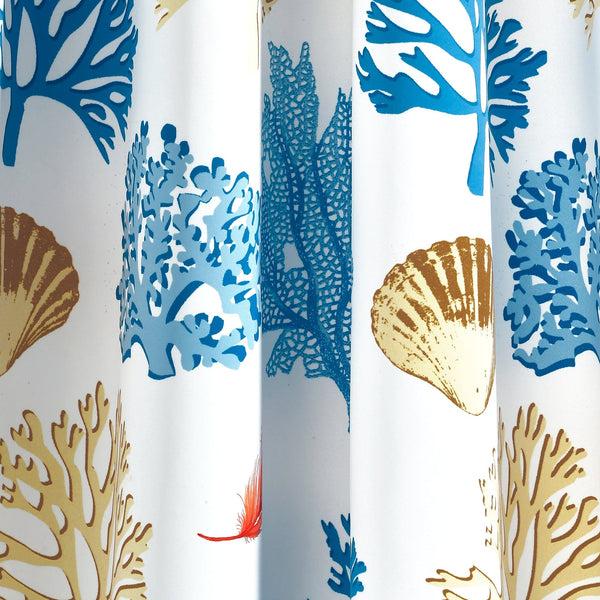 Lush Décor Coastal Reef Feather Light Filtering Window Curtain Panel Set