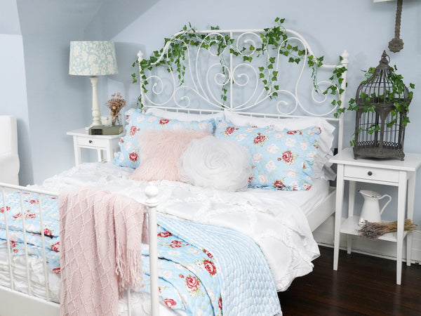 Lush Décor Cottagecore Floral Ruffle Quilt 3 Piece Set