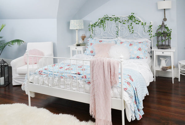 Lush Décor Cottagecore Floral Ruffle Quilt 3 Piece Set