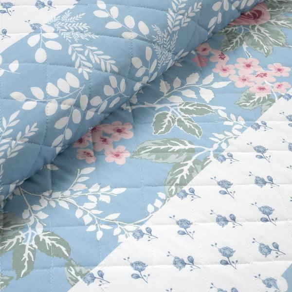 Lush Décor Cottagecore Flower Stripe Cotton Quilt 3 Piece Set