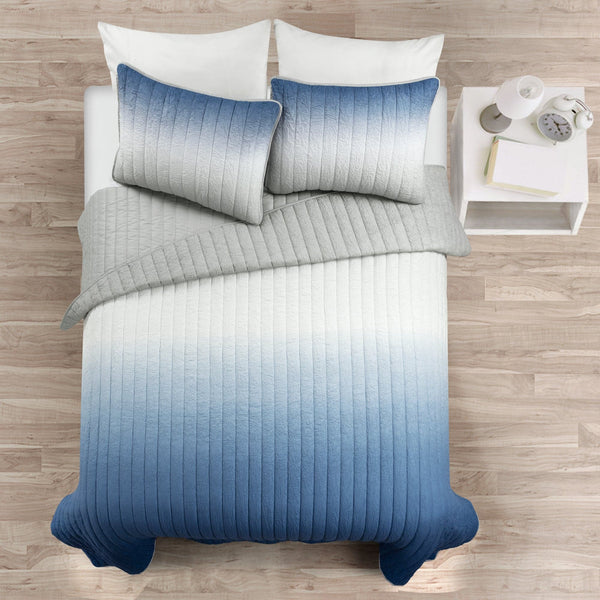 Lush Décor Crinkle Ombre Oversized Quilt 3 Piece Set