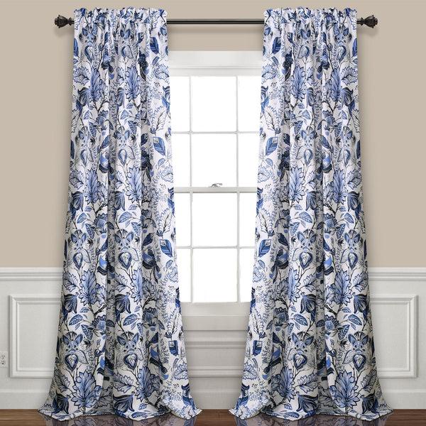 lush décor Cynthia Jacobean Light Filtering Window Curtain Set