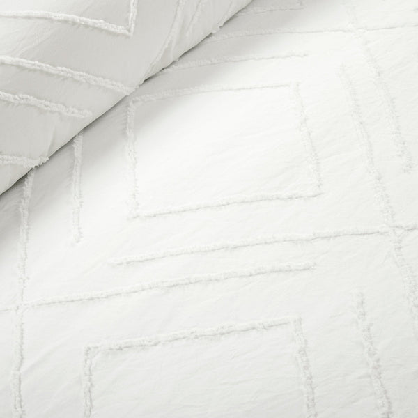 Lush Décor Diamond Clip Jacquard Duvet Cover 3 Piece Set