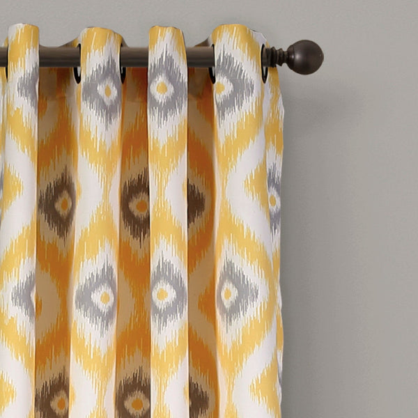 Lush Décor Diamond Ikat Light Filtering Window Curtain Set