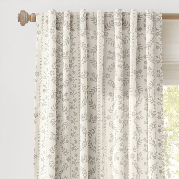 Lush Décor Doreen Delicate Floral Window Curtain Panel Set