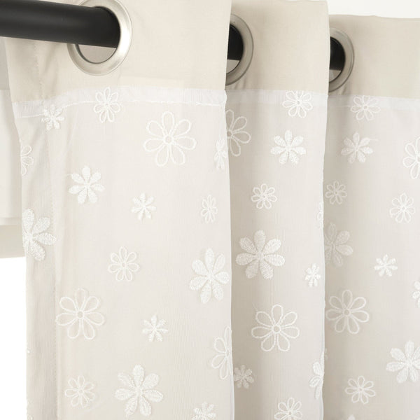 lush décor Dylin Flower Embroidery Window Curtain Panel