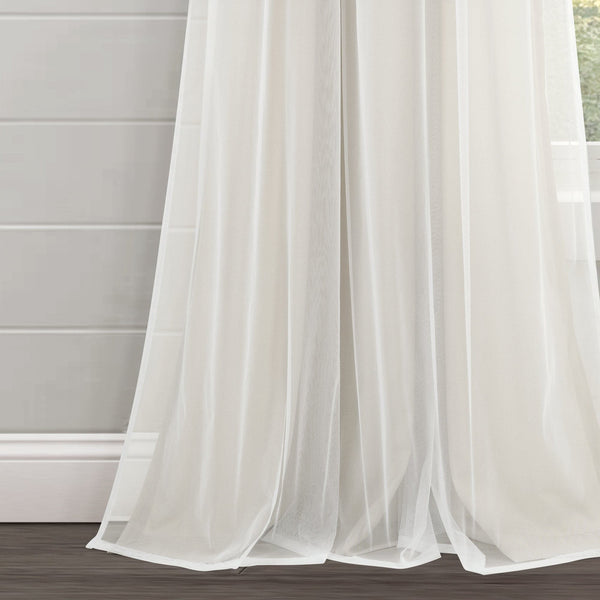 Lush Décor Dylin Flower Embroidery Window Curtain Panel