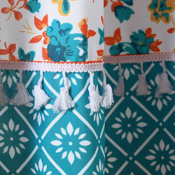 Lush Décor Emily Boho Stripe Window Curtain Panel Set