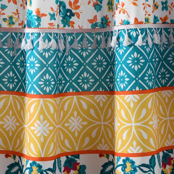 Lush Décor Emily Boho Stripe Window Curtain Panel Set