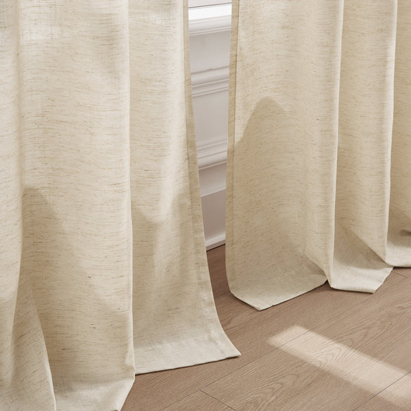 Lush Décor Emily Leaves Embroidered Window Curtain Panels