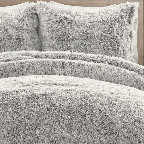 Lush Décor Emma Cozy Ultra Soft Two Tone Faux Fur Comforter Set