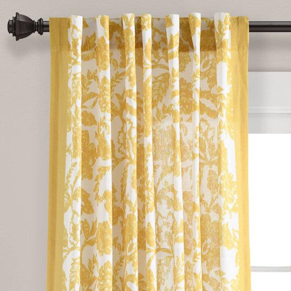 Lush Décor Emma Textured Jacobean Window Curtain Panel