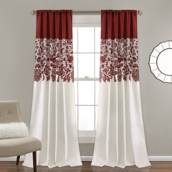 Lush Décor Estate Garden Print Room Darkening Window Curtain Set