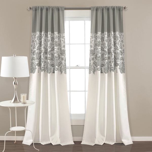 lush décor Estate Garden Print Room Darkening Window Curtain Set