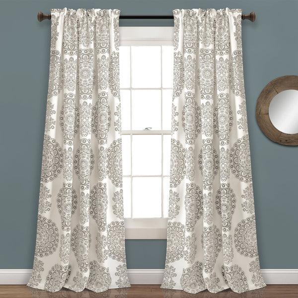 Lush Décor Evelyn Medallion Light Filtering Window Curtain Set