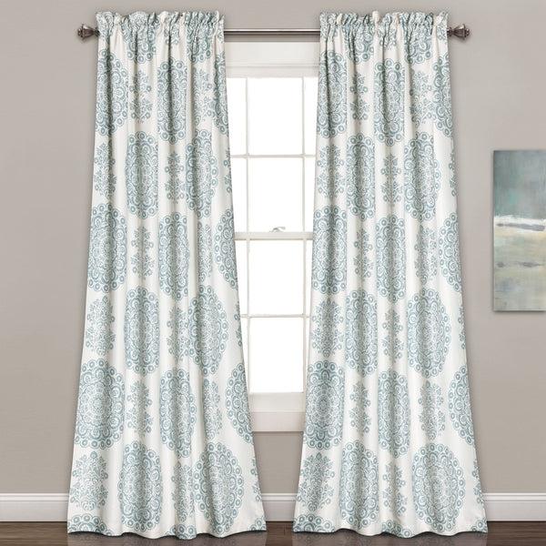 lush décor Evelyn Medallion Light Filtering Window Curtain Set