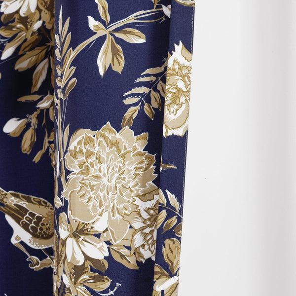 Lush Décor Farmhouse Bird And Flower Insulated Grommet Blackout Window Curtain Panel Set