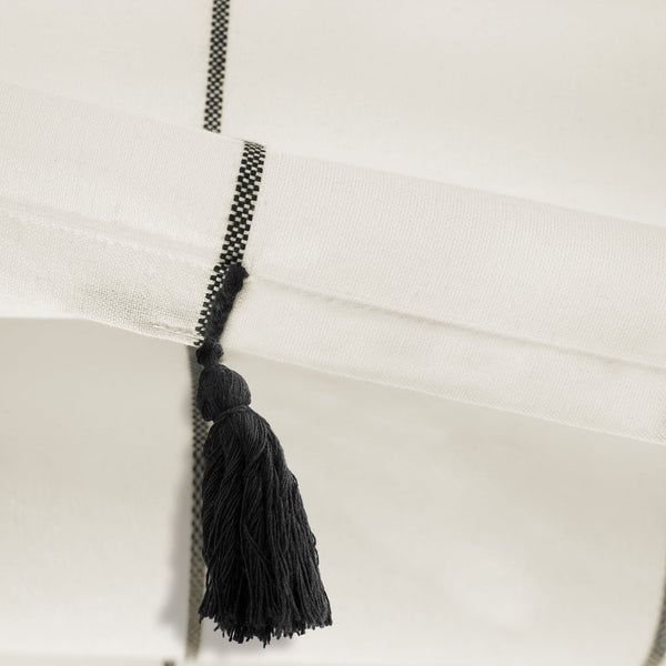 Lush Décor Farmhouse Boho Stripe Woven Tassel Yarn Dyed Cotton Blend Blanket/Coverlet