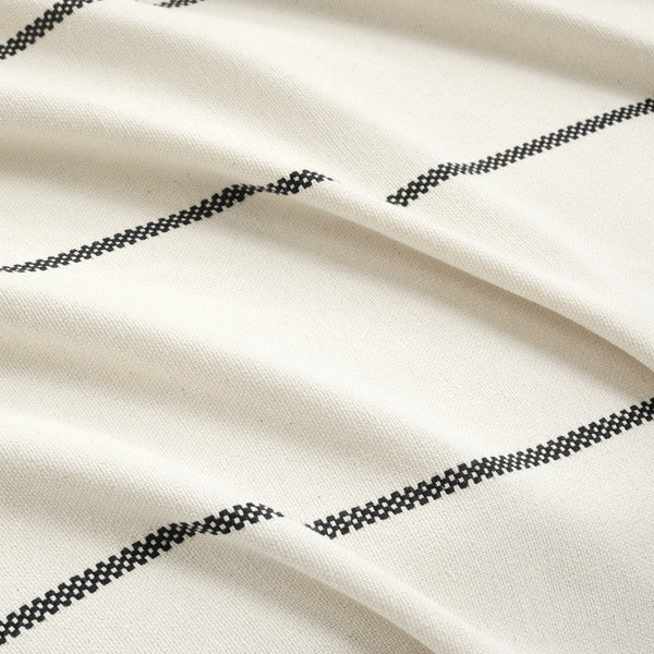 Lush Décor Farmhouse Boho Stripe Woven Tassel Yarn Dyed Cotton Blend Blanket/Coverlet