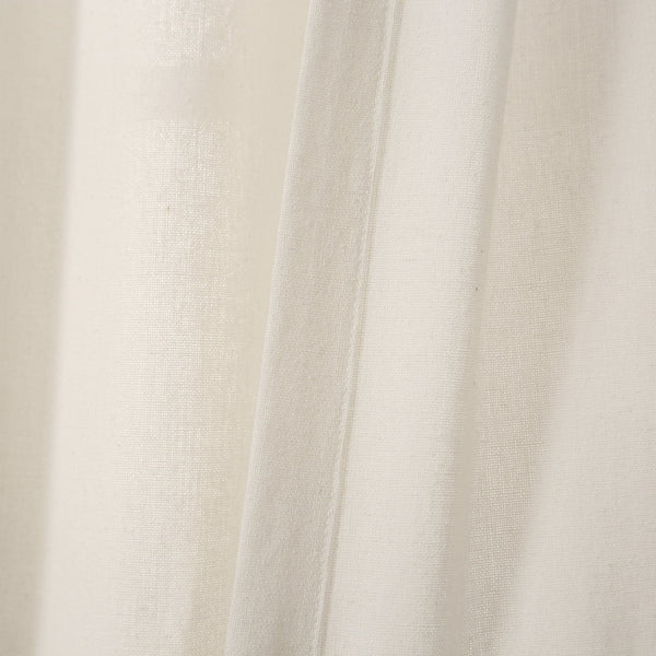 Lush Décor Farmhouse Faux Linen Tab Top Window Curtain Panel