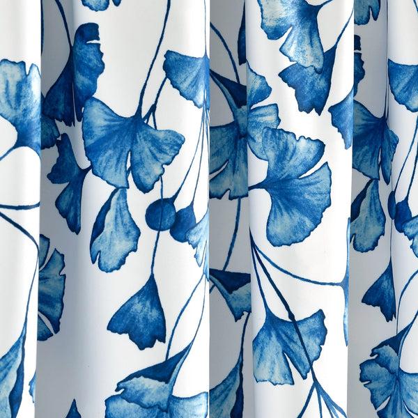 Lush Décor Farmhouse Ginkgo Leaf Light Filtering Window Curtain Panel Set