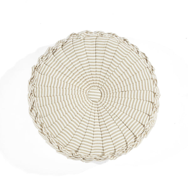 lush décor Farmhouse Ticking Stripe Yarn Dyed Pleated Decorative Pillow