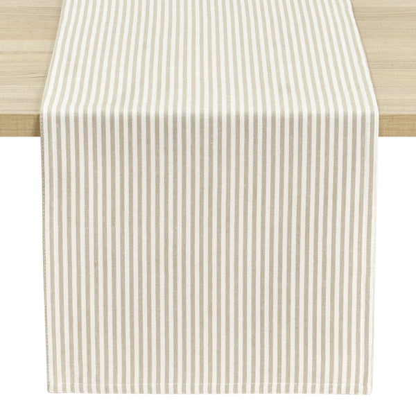 Lush Décor Farmhouse Ticking Stripe Yarn Dyed Table Runner