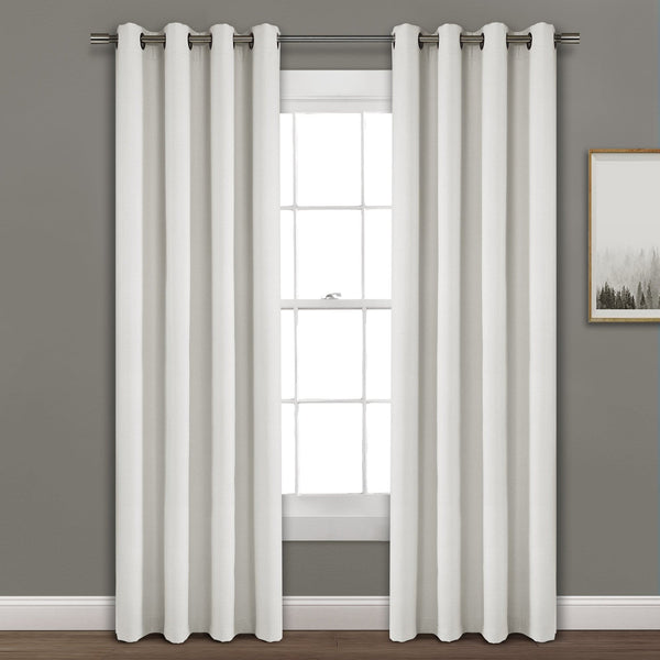 lush décor Faux Linen Absolute Blackout Window Curtain Panel