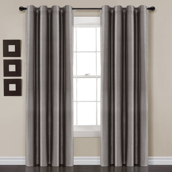 Lush Décor Faux Silk 100% Blackout Window Curtain Panel