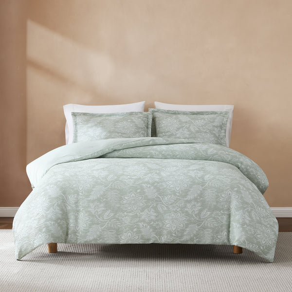 lush décor Floral Jacobean Gauze Jacquard Duvet Cover Set