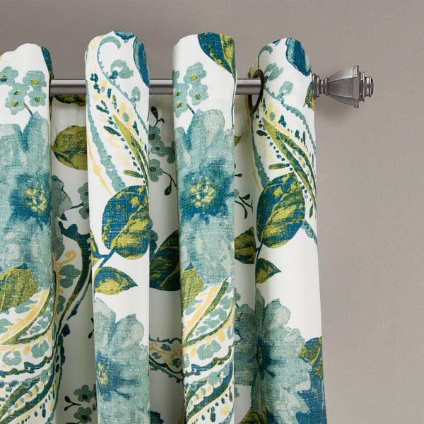 Lush Décor Floral Paisley Light Filtering Window Curtain Set
