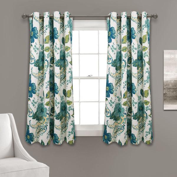 lush décor Floral Paisley Light Filtering Window Curtain Set