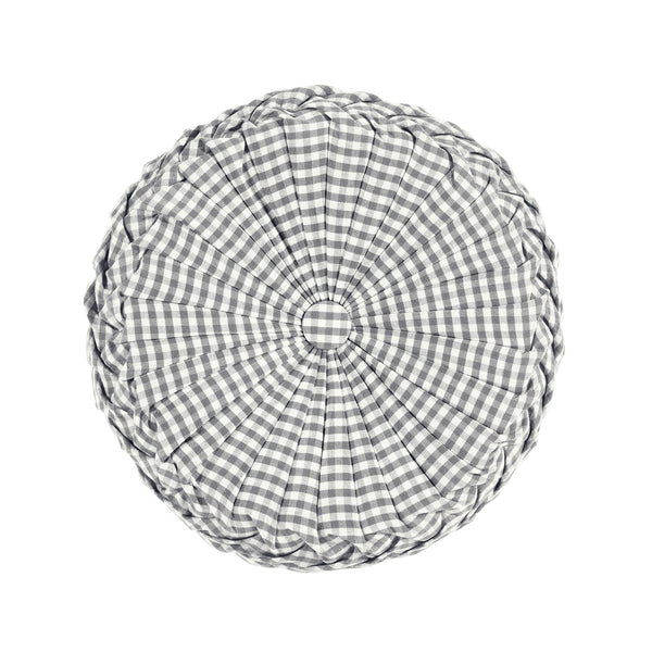 Lush Décor Gingham Check Yarn Dyed Pleated Decorative Pillow