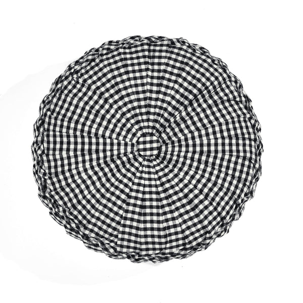 lush décor Gingham Check Yarn Dyed Pleated Decorative Pillow